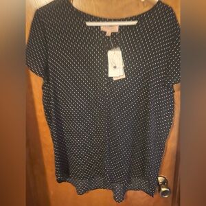 Philosophy Black Top with White Dots